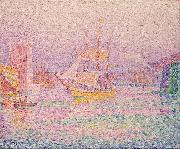 Paul Signac Harbour at Marseilles Sweden oil painting artist